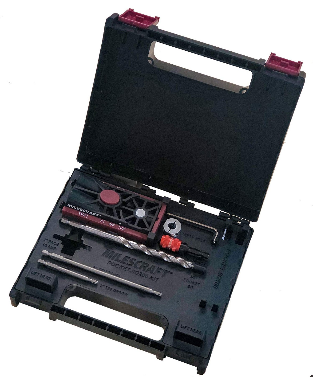 Milescraft Pocket Jig200 Hole Kit, Red Large,