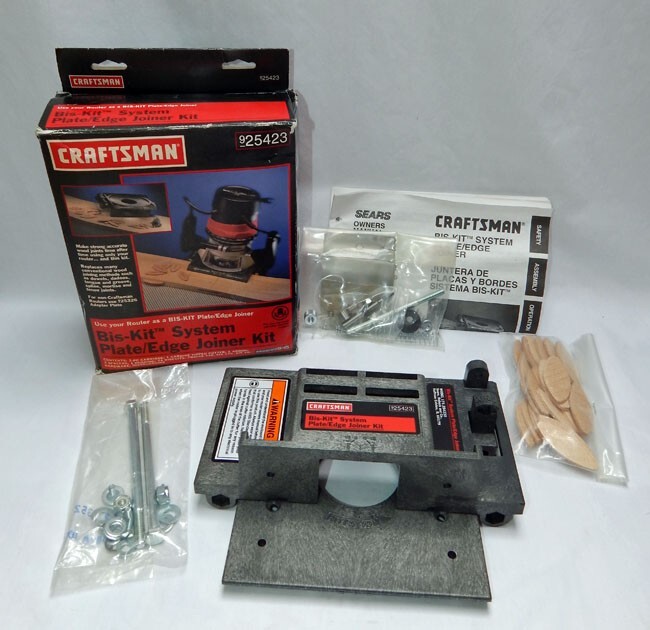 NEW IN OPEN BOX CRAFTSMAN #925423 BIS-KIT SYSTEM PLATE/EDGE JOINER KIT