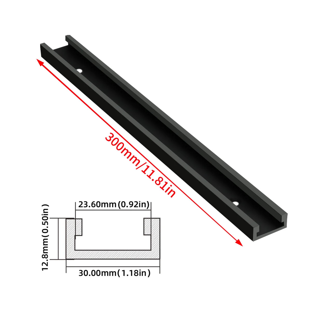 T Track Miter Slot Jig 30 Type Aluminum Guide Rail Table Saw Router 300-500mm