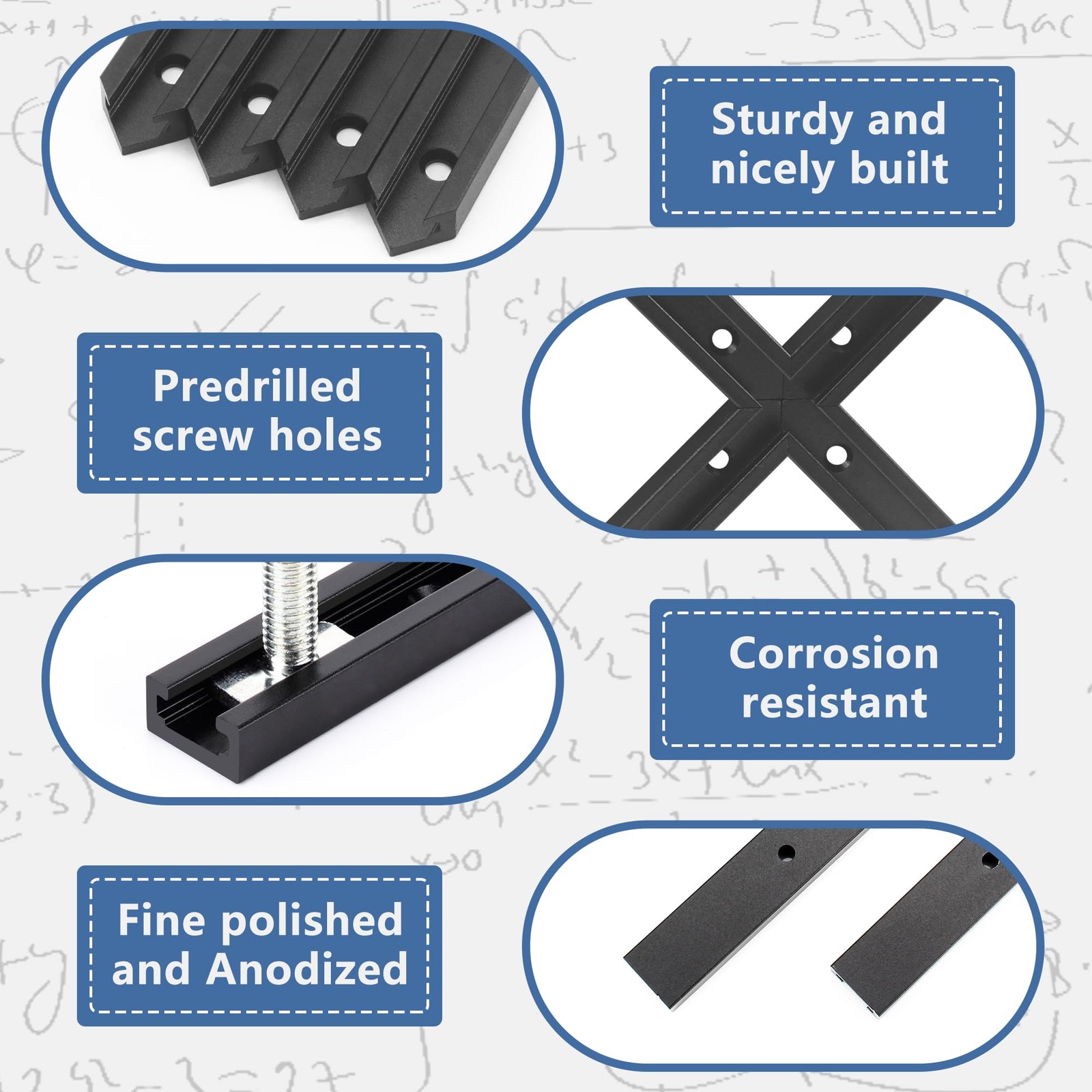 3 Inch T Tracks For Woodworking Intersection Kit 2 Set DoubleCut Track