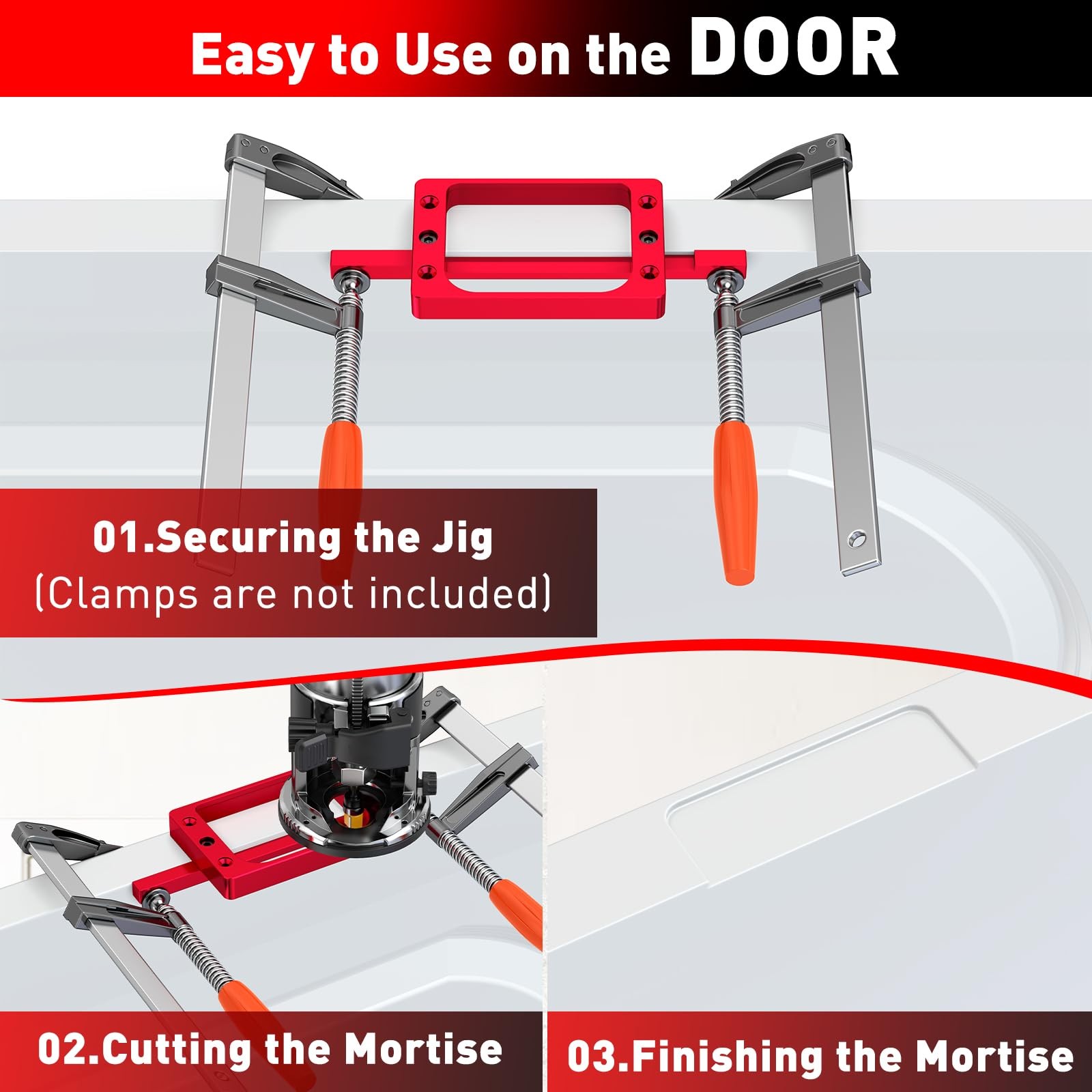 31/2″ Fixed Size Door Hinge Jig for Door and Jamb, Aluminum Alloy Door Hinge …