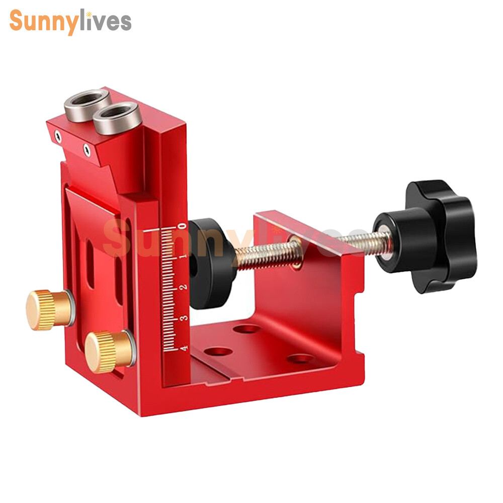 Drill Guide Punch Locator Woodworking Hole Cabinet Hardware Jig Drawer Pull Tool