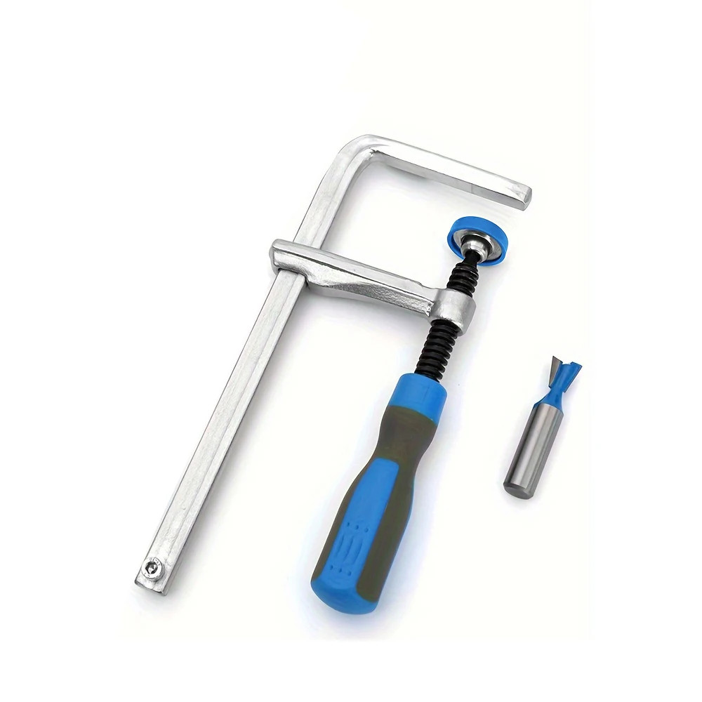 Dovetail Clamp with Soft-Grip Handle + Dovetail Router Bit ,For Track Saw Guide