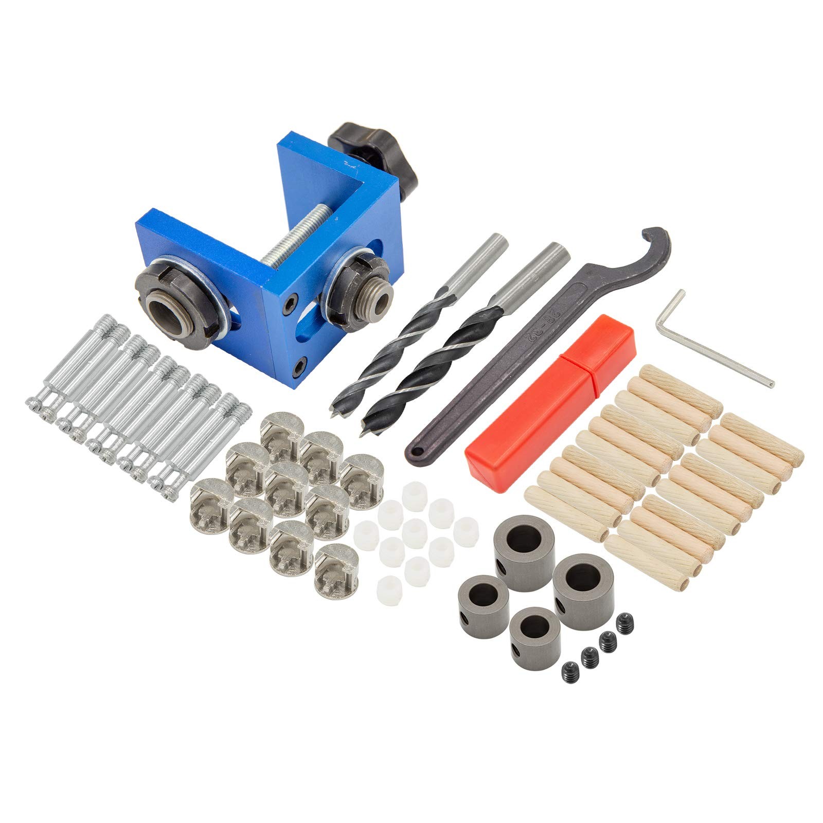 Evwoge Woodworking Drilling Locator Tool Kit Aluminum Alloy Pocket Hole Jig K…