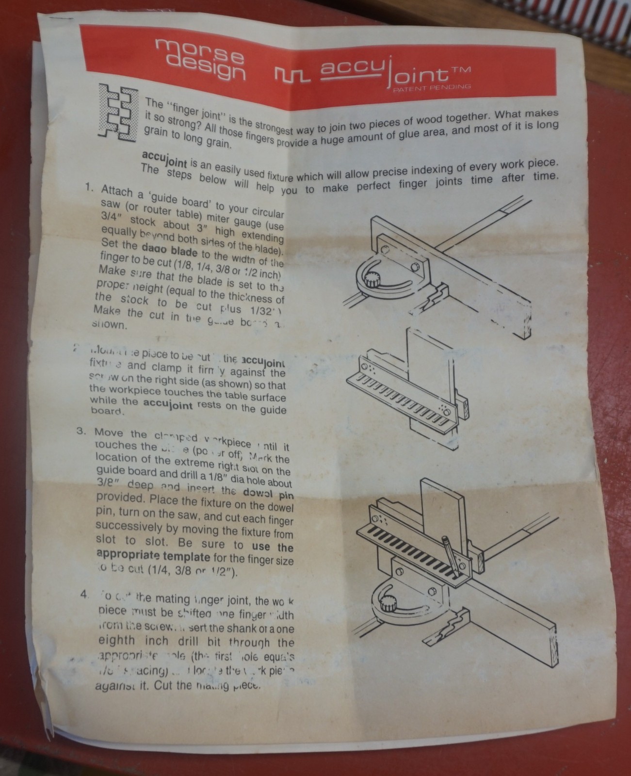 Precision Accu Joint finger joint jig in original box for 1/4”,3/8”,1/2”, NIB!