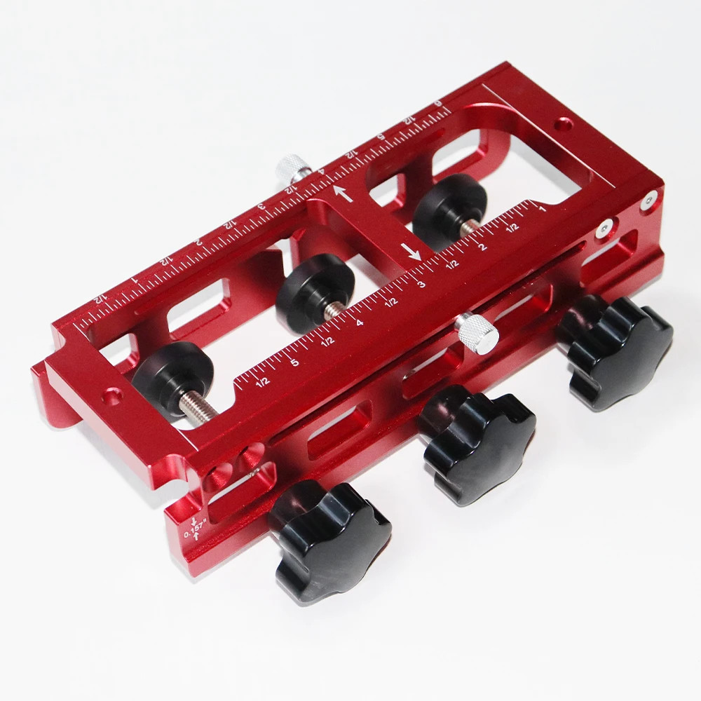 Door Hinge Jig Adjustable Template Router Mortise Guide Tool Kit Multi Size Wood
