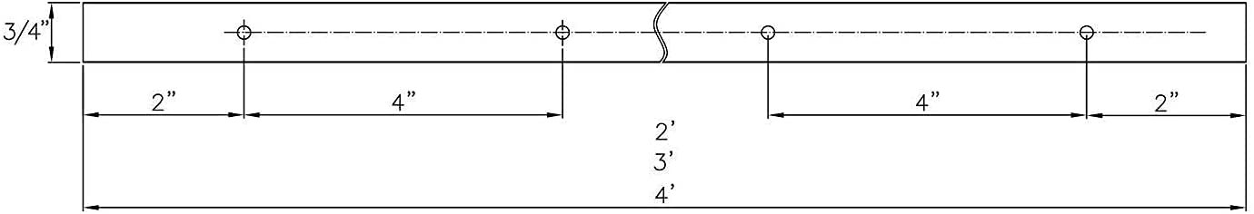 POWERTEC 71495 Double-Cut Profile Universal T-Track (48 inch) w/Intersection Kit