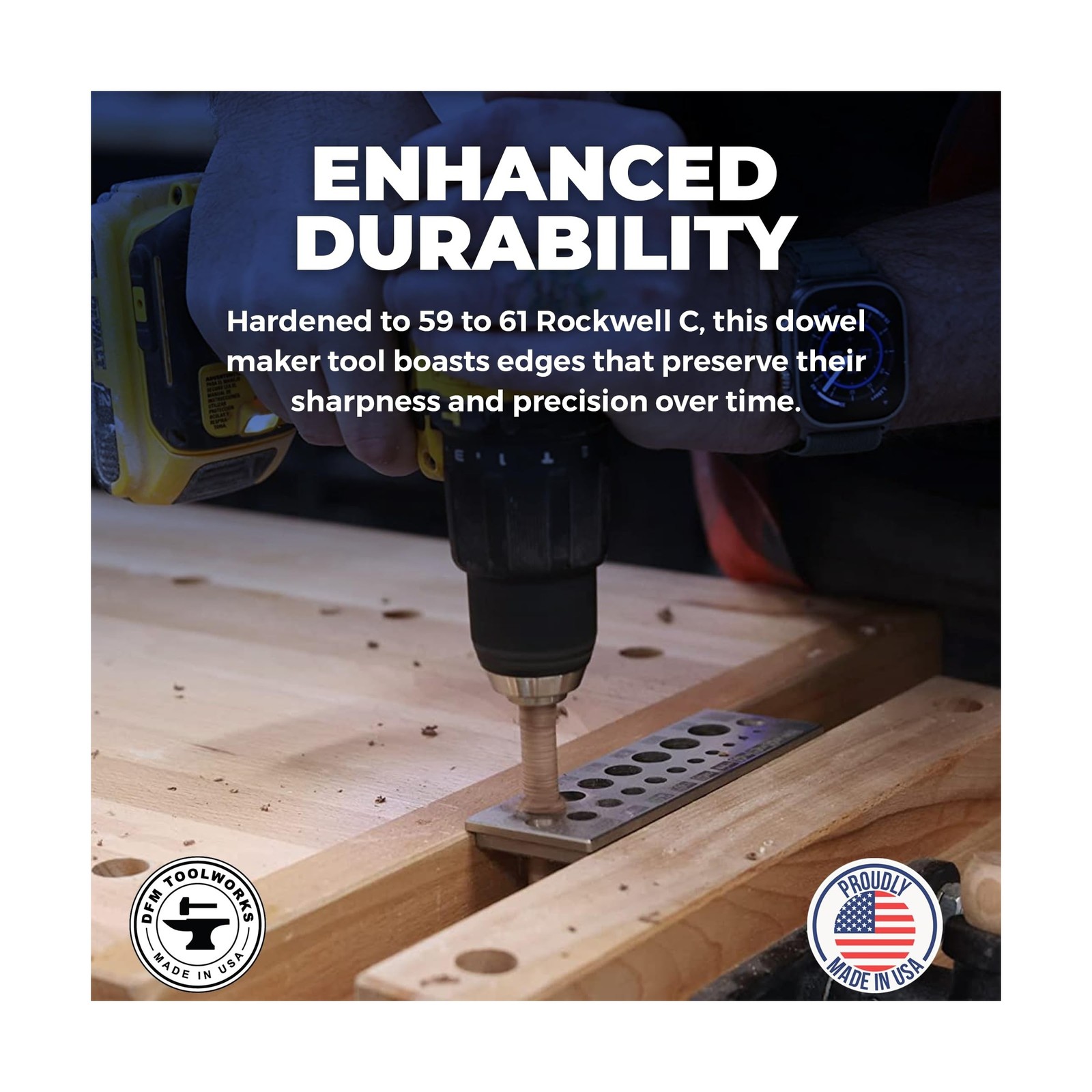 Doweling Tool – Premium Dowel Maker Tool, Versatile Dowel Plate, High-Grade A…