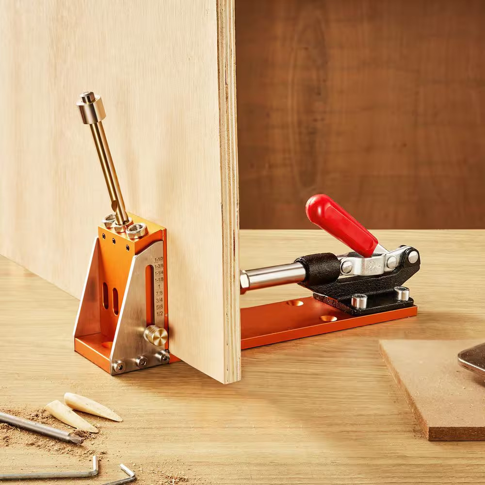 Skyshalo Pocket Hole Jig Kit Pocket Hole Jig System W Step Drills Stop Rings Wre