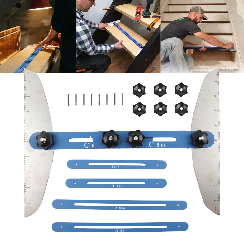 Stair Treads Gauge Stair Jig Measuring Stair Tool Stair Tread Template Tool Blue