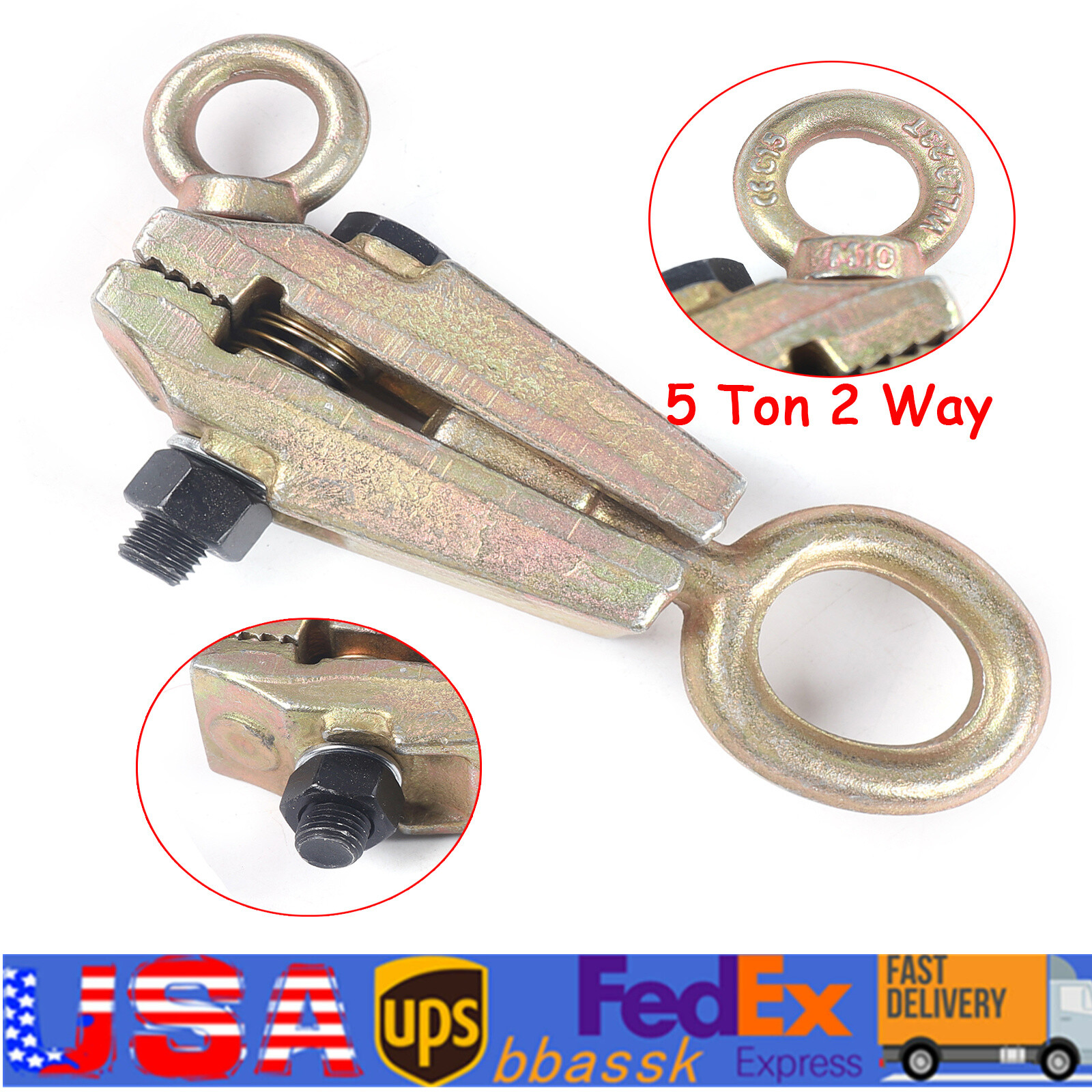 2-Way Automobile Sheet Metal Clamp Car Body Dent Repair Tool Pull Clamp Puller