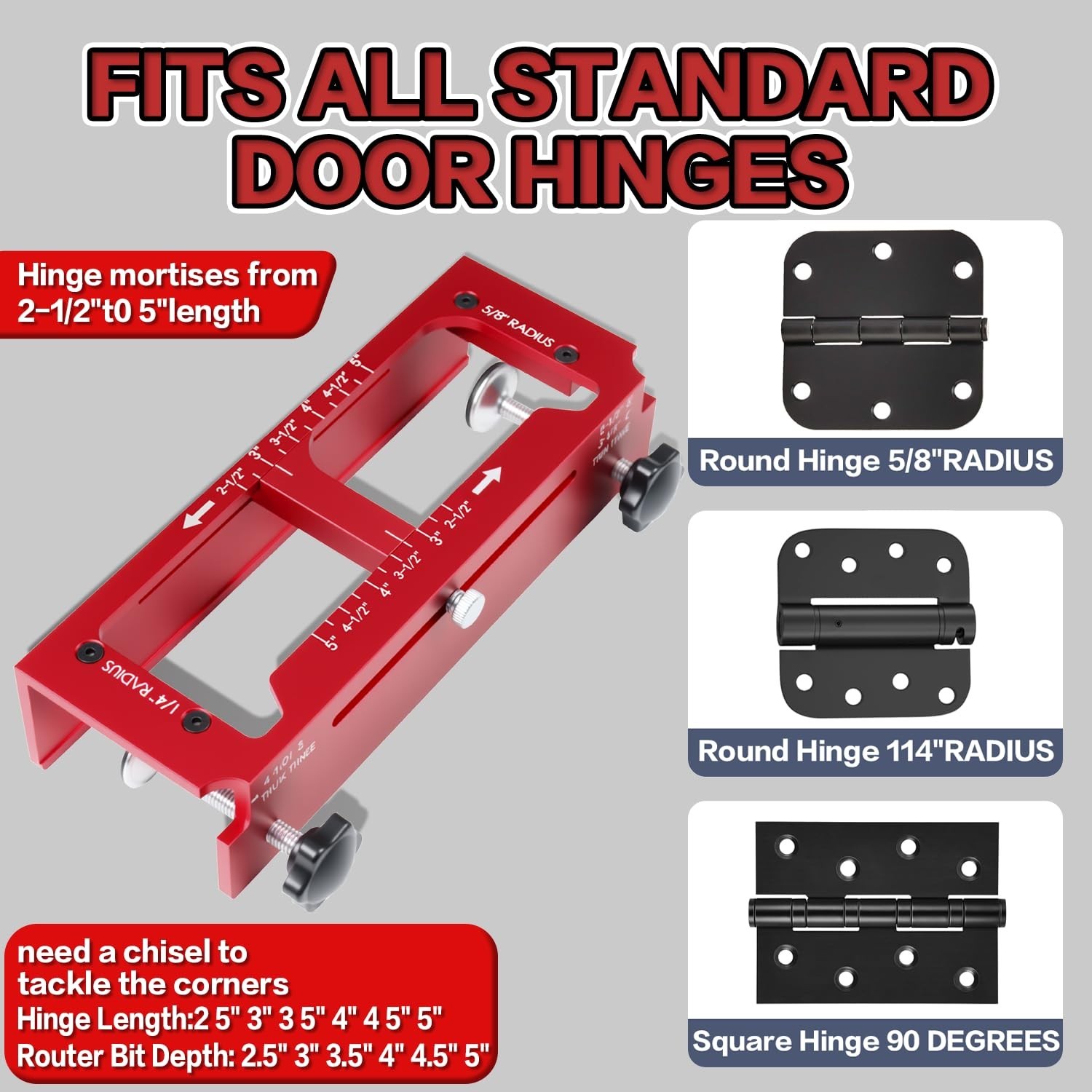 Door Hinge Jig and Door Lock Installation Kit, Aluminum Alloy Router Template…