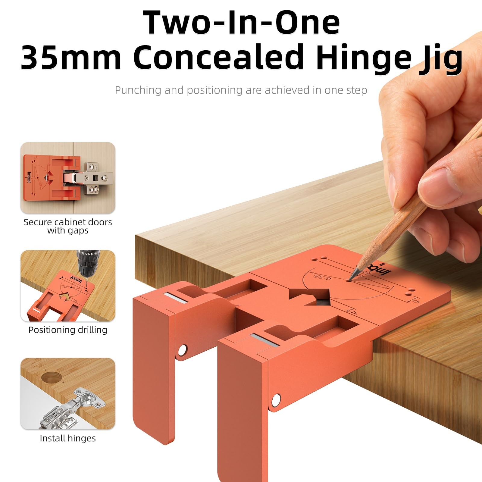 35mm Concealed Hinge Jig，Hinge Positioning Ruler，Strong Magnetic Positioning …