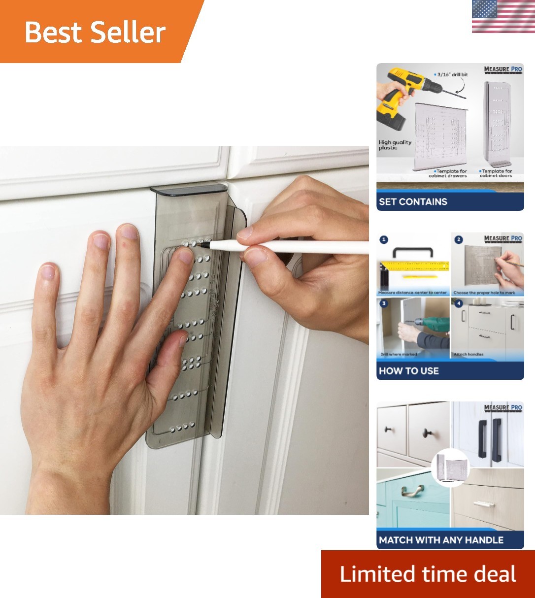 Precision Cabinet Hardware Template Kit – Easy Installation & Versatile Use