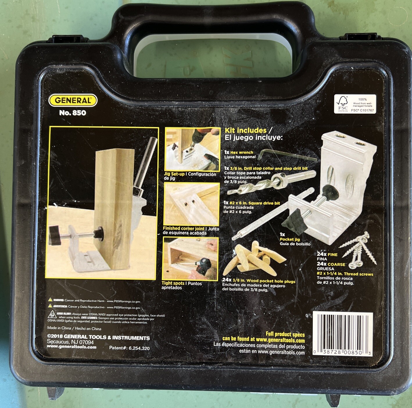 General: Deluxe Pocket Hole Jig Kit, 850 (NEW)