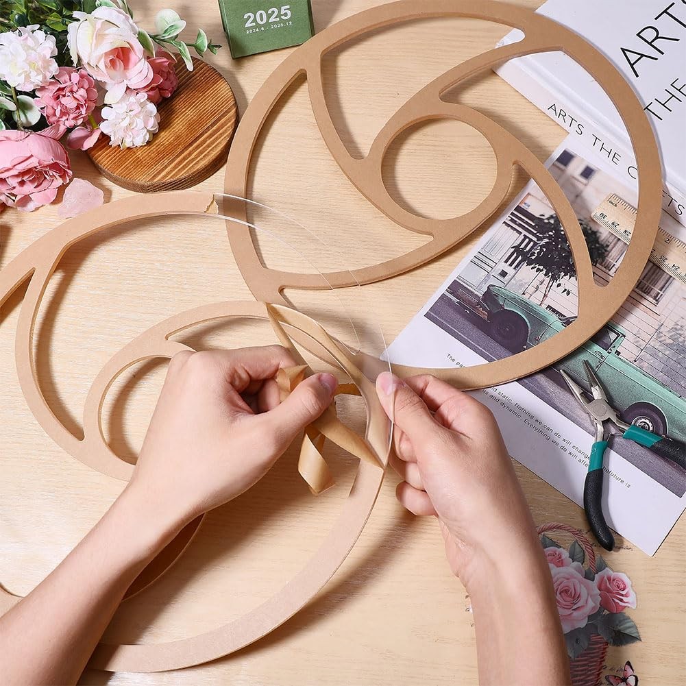 2 PCS Round Spiral 4 Pocket Router Template Acrylic Valet Tray 11.75 Inch