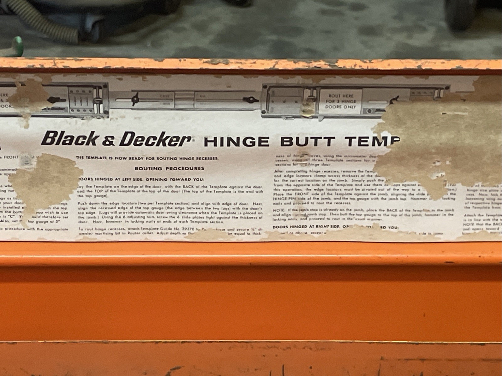 Black & Decker Hinge Butt Template Kit 57809 with Original Case