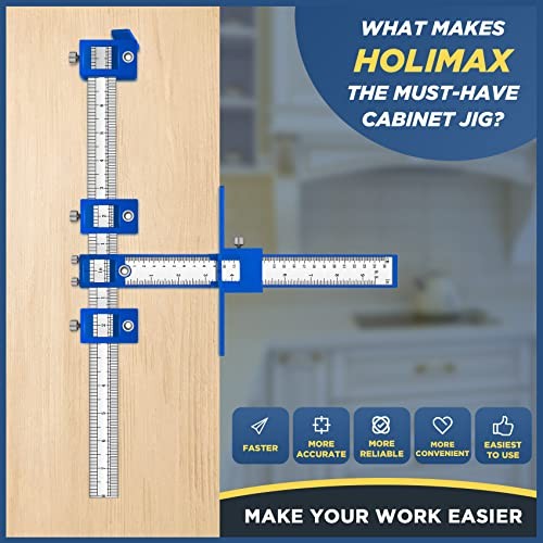 Cabinet Hardware Jig Template Tool Drill Guide w/ 5 4.5mm Bits Stainless Steel A
