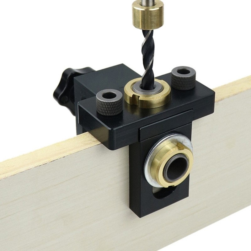 3 In 1 Adjustable Doweling Jig Woodworking Pocket Hole Jig with 6/8/10/15mm Dril