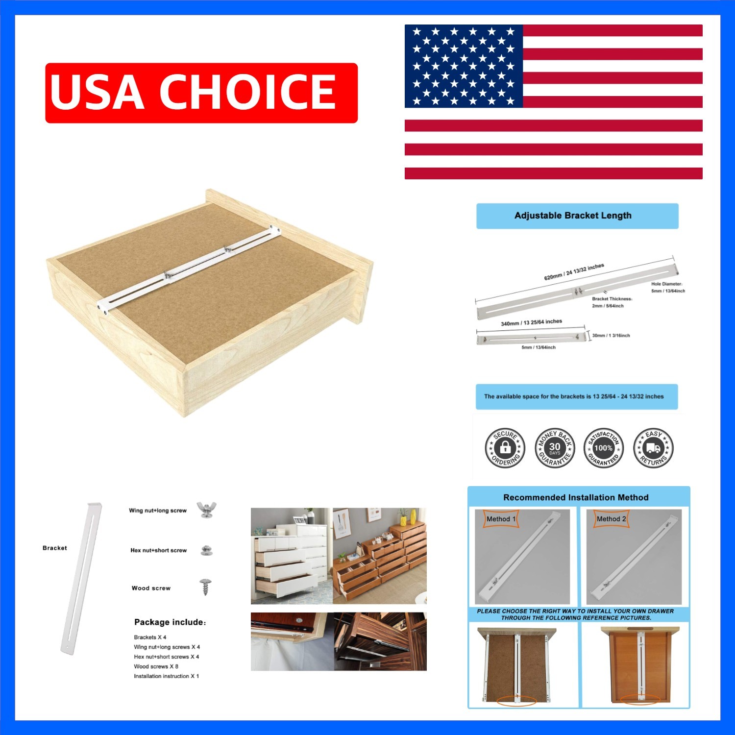 Drawer Repair Kit – Used to Reinforce and Repair Wooden/MDF/Chipboard Drawers…