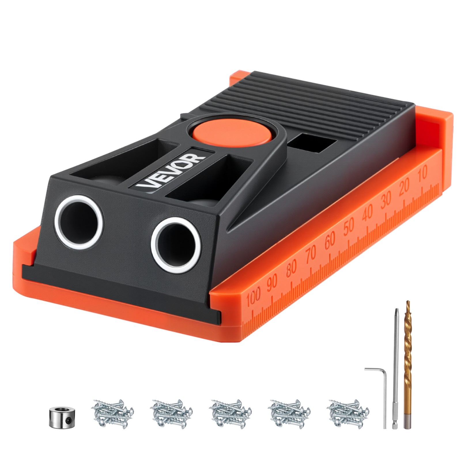 VEVOR Pocket Hole Jig Kit Mini Jig Pocket Hole System 1/2 to 1-1/2 in Adjustable