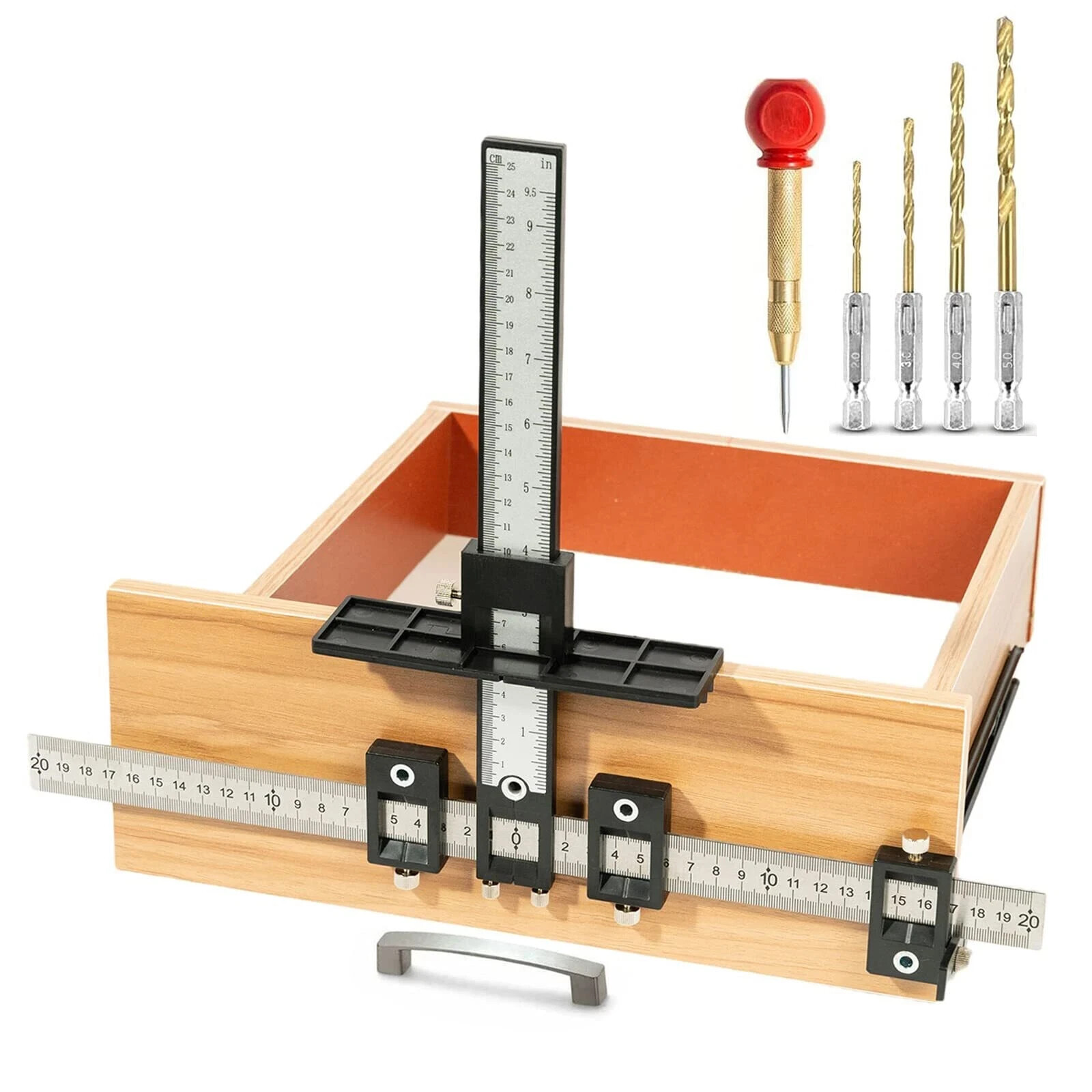 Cabinet Hardware Jig Aluminum Alloy Cabinet Handle Jig Tool for Fast