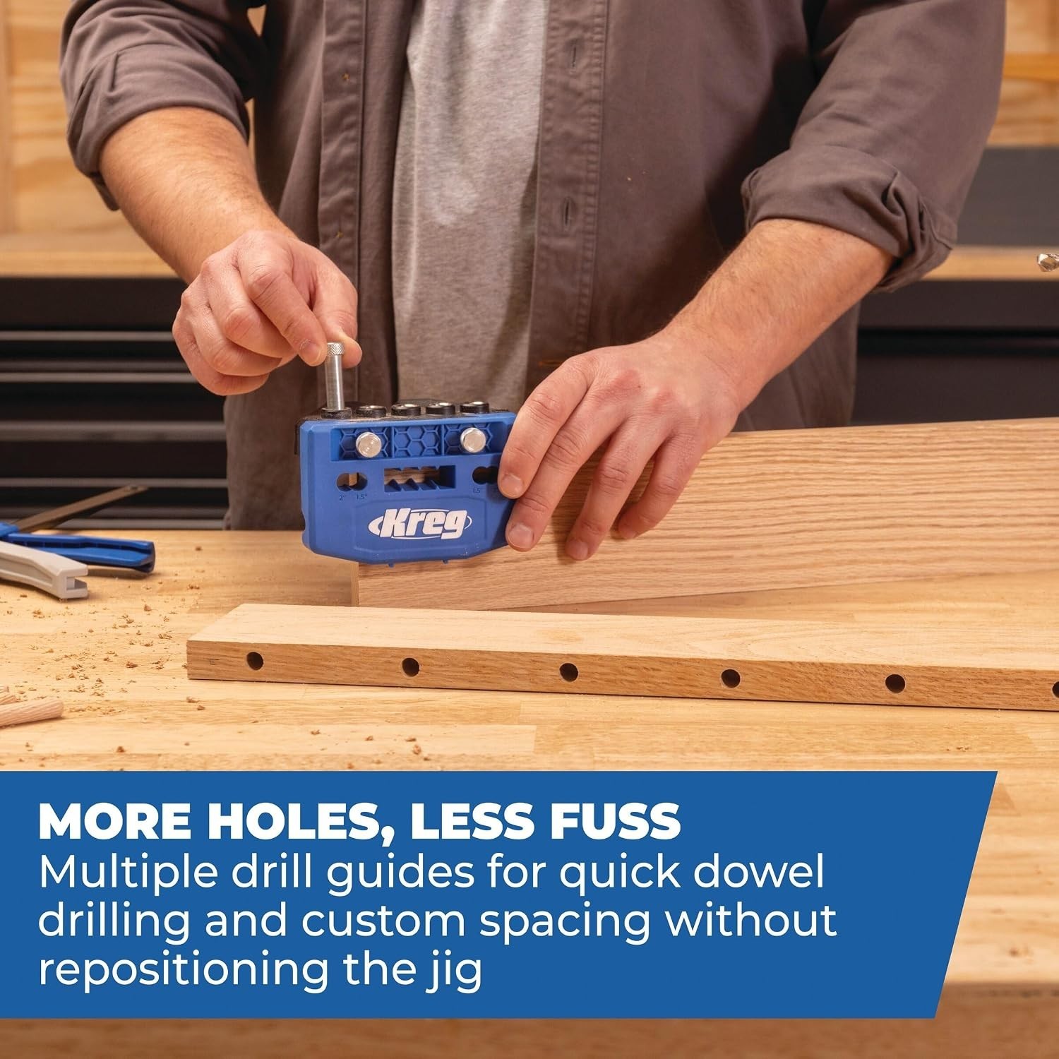Compact Dowel Jig Kit Ideal for Home and Professional Woodworking Applications