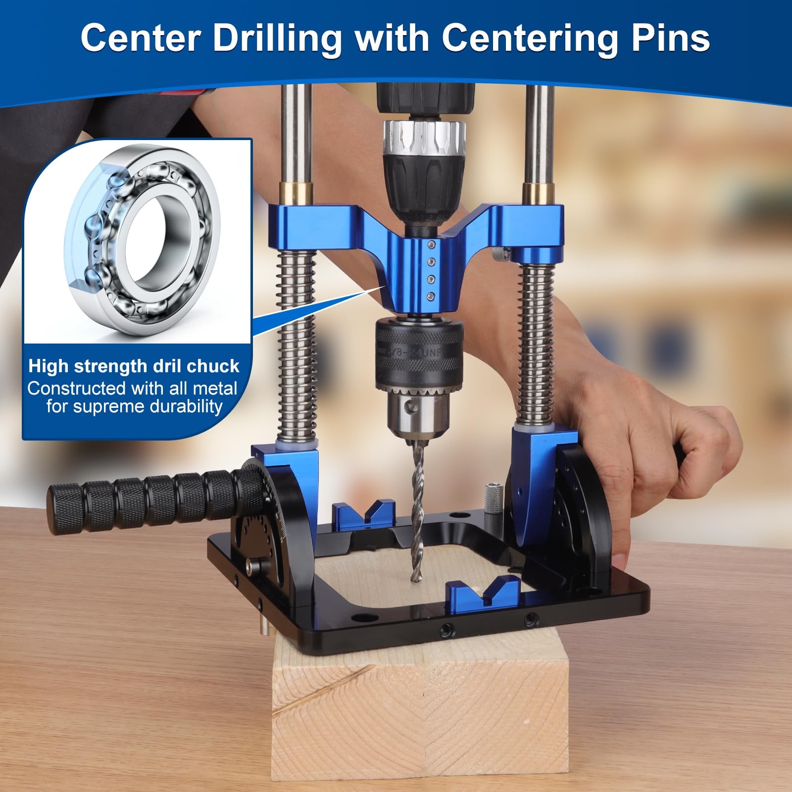 Upgraded Portable Drill Guide, Adjustable 0°to 60°Multi Angle Drill Guide for…