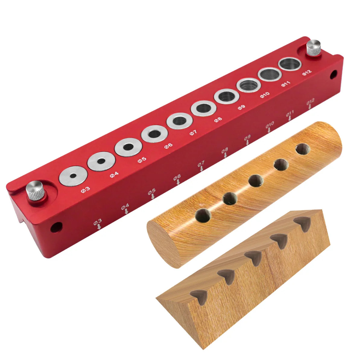 3-12mm Drill Block Portable Guide Doweling Jig Self Centering Hole Locator Tool