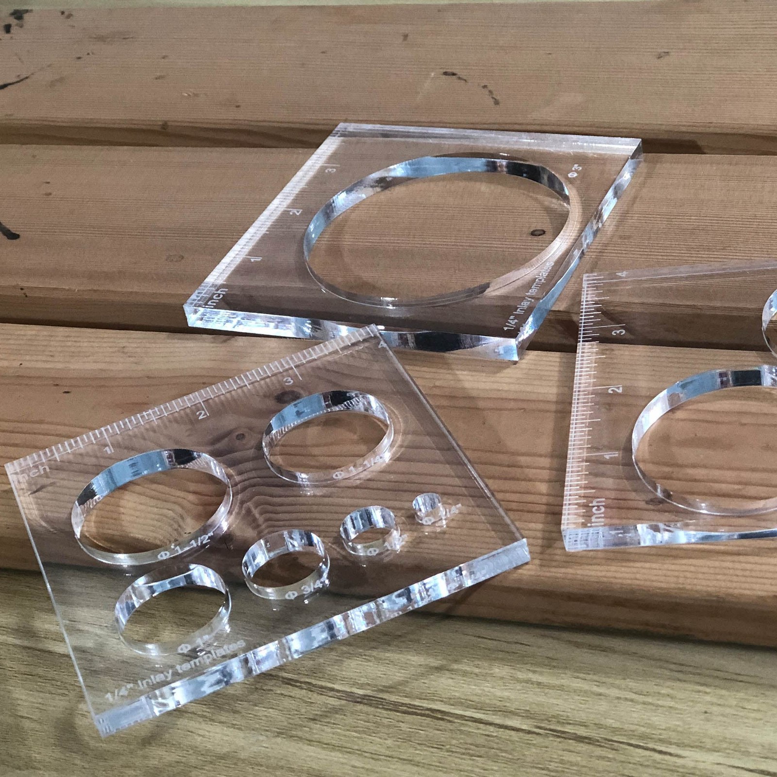 3 Pcs Router Templates for Woodworking, 4 * 3.92 Inch Circle Jig Router Template