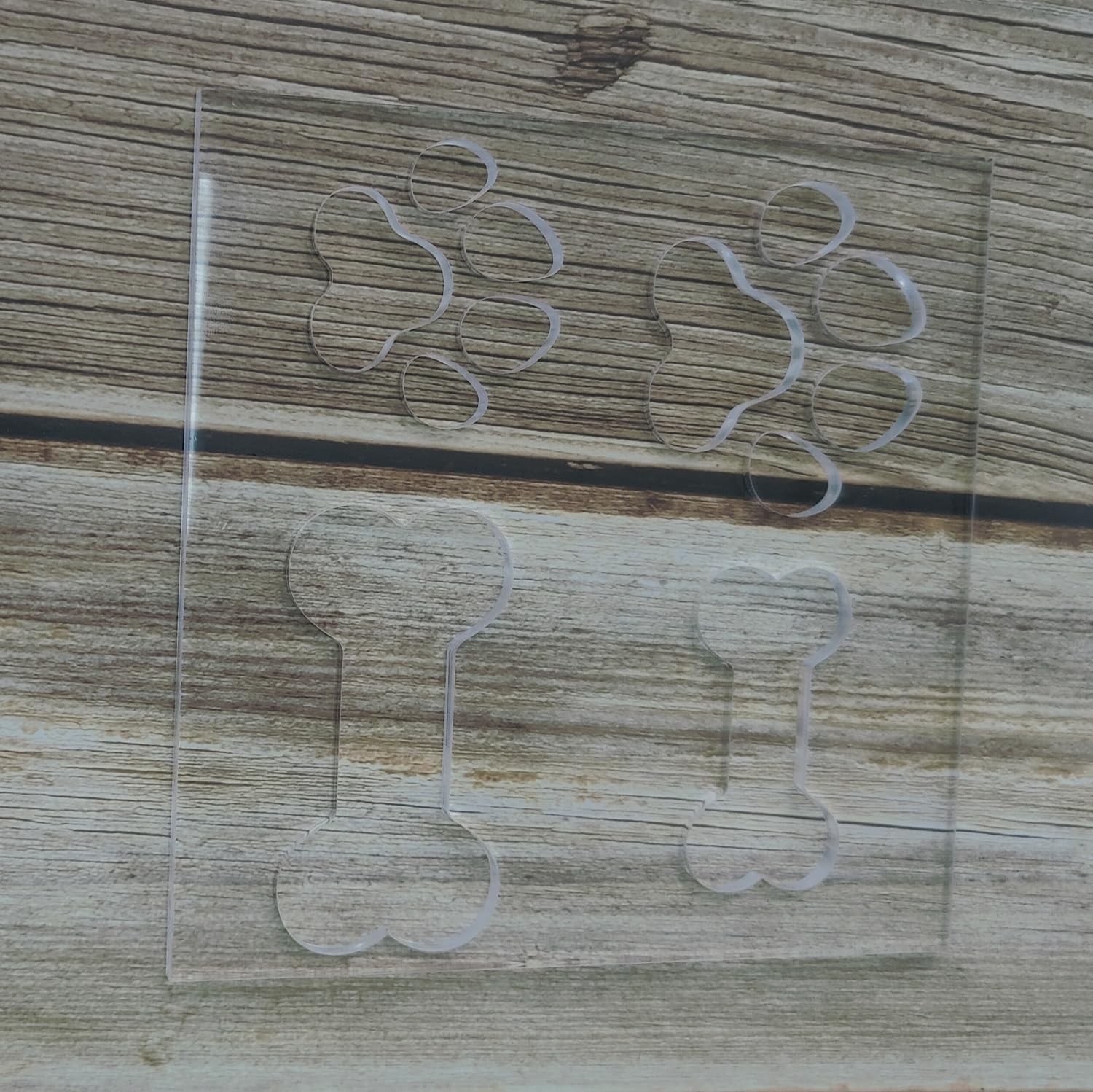 4 in1 Print Dog Bone/Paw Router Template for Woodworking 1/4 Thick DIY Router…