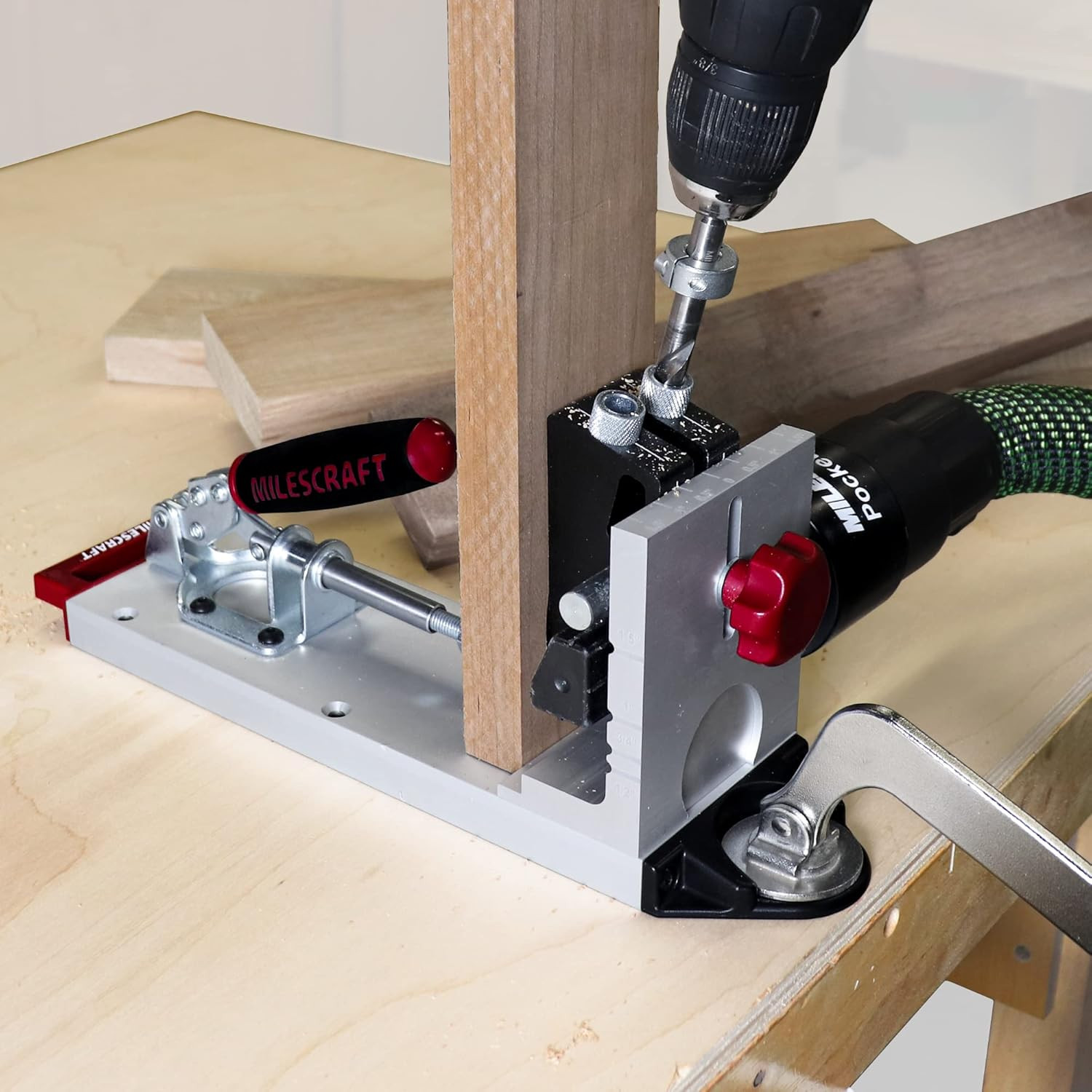 1327 Pocket Jig 400 – Self-Clamping, Heavy-Duty, All-Metal Pocket Hole Jig. Comp