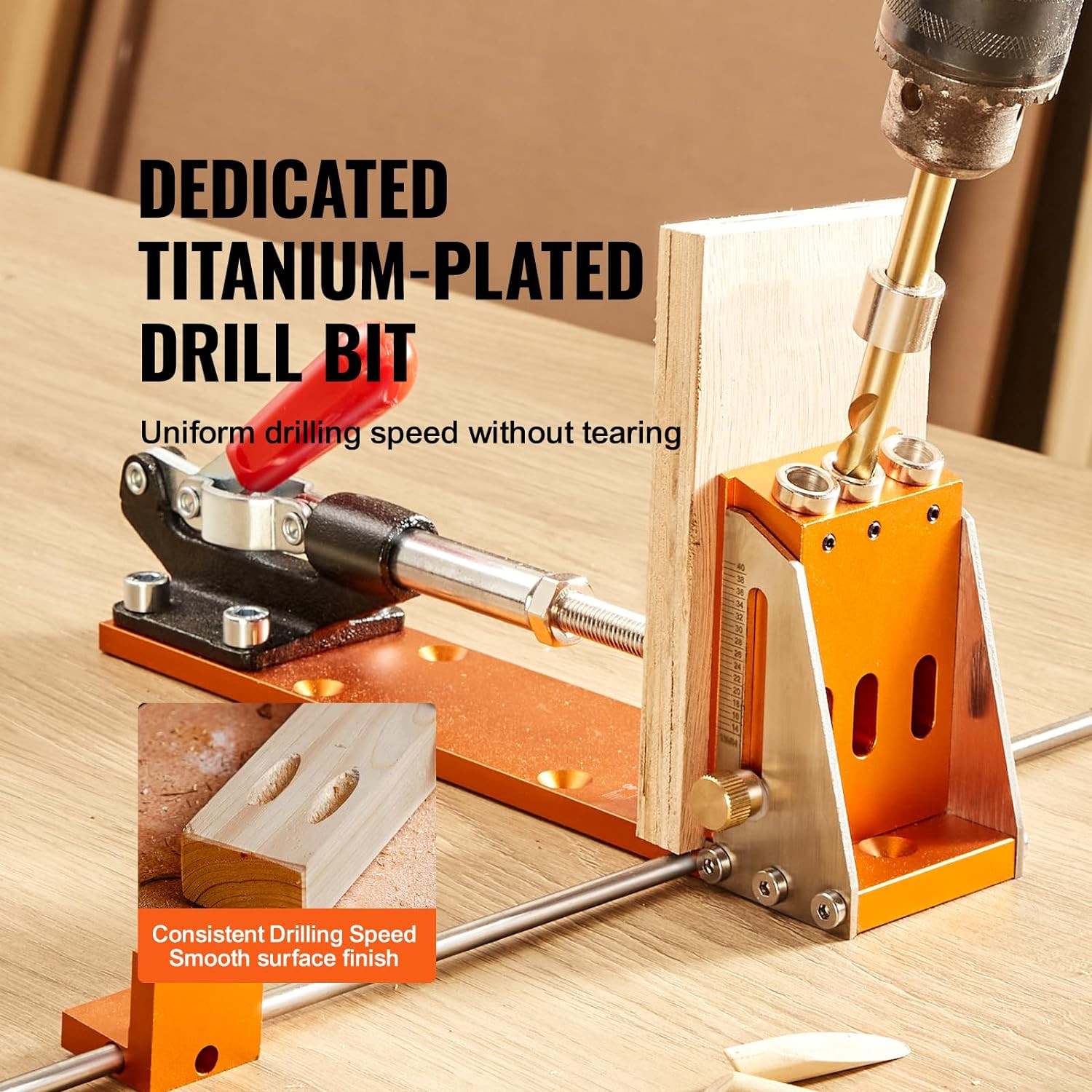 34-Piece Pocket Hole Jig Kit with C-Clamp for DIY Carpentry Projects