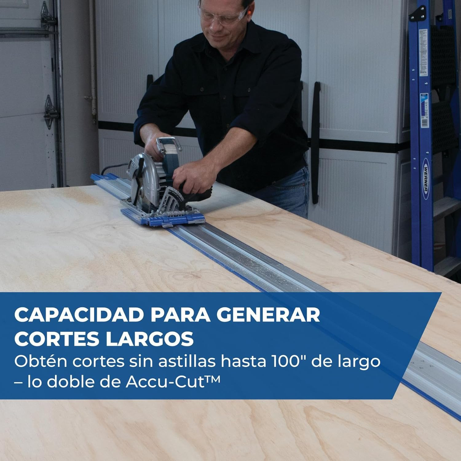 Kreg KMA3700 Accu-Cut XL – Universal Track Saw Guide System – Cuts up to 100″ Lo