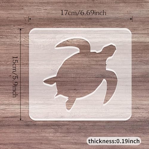 Acrylic Router Templates, Router Templates for Woodworking, 5mm Sea Turtle