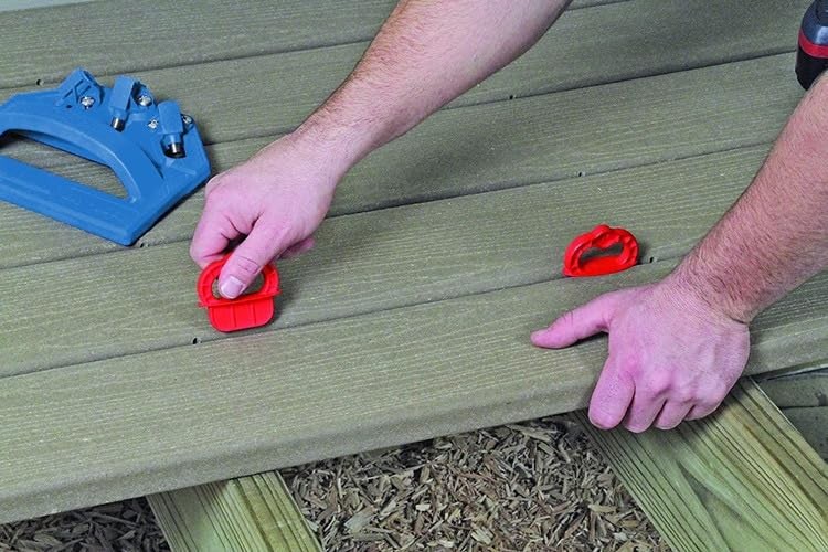 Deck Board Jig 12 Pcs Deck Spacer 1/4″ Red Deck Jig Spacer Rings
