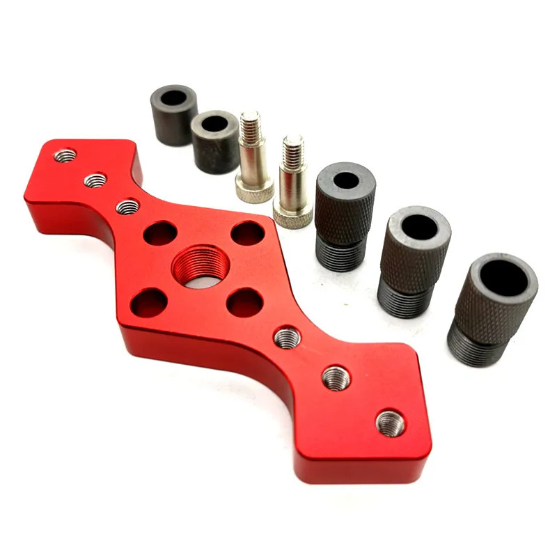 Pocket Hole Jig Drill Guide Self Centering Doweling Locator 6 8 10mm Tool Set