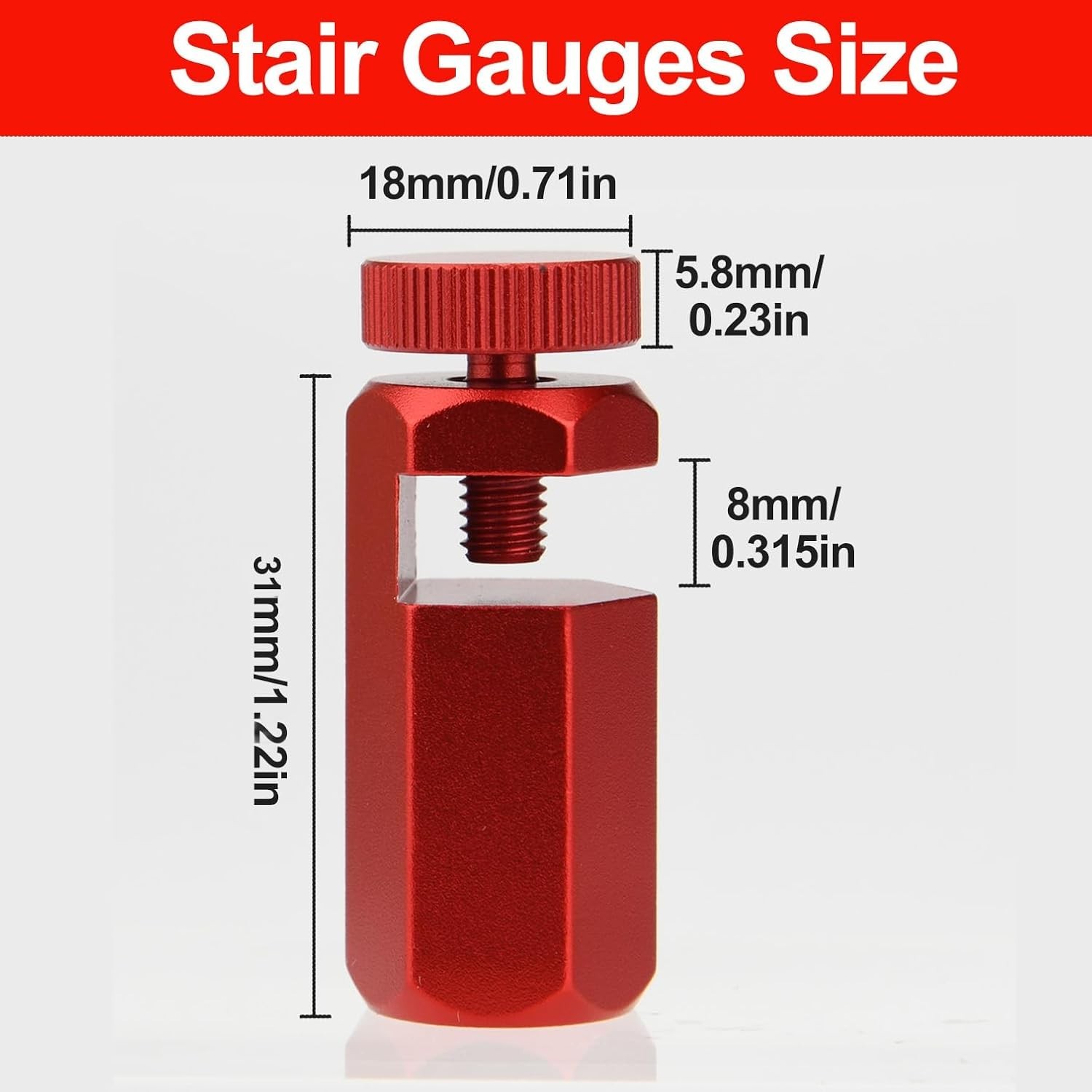 Tall Stair Gauges for Framing Square with Holder and Hook, Framing Jig for Sp…