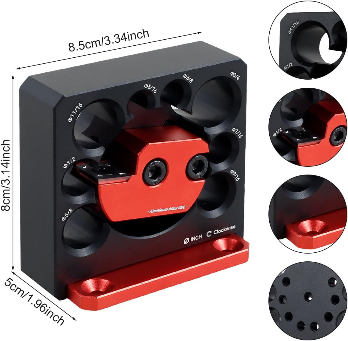 Dowel Maker Jig Kit, Imperial 5/16-3/4 Inch Carbide Inserts Dowel Maker, 8 Holes