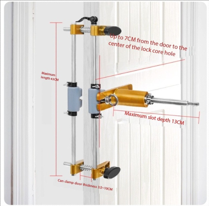 Solid Wood Door Drilling and Routing Machine Quick Lock Installation Tool