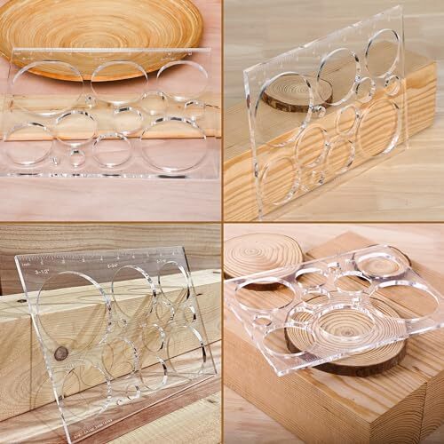 Monliful 10″*7.9″ inches 13 in 1 Router Template for 1 Pack Circle