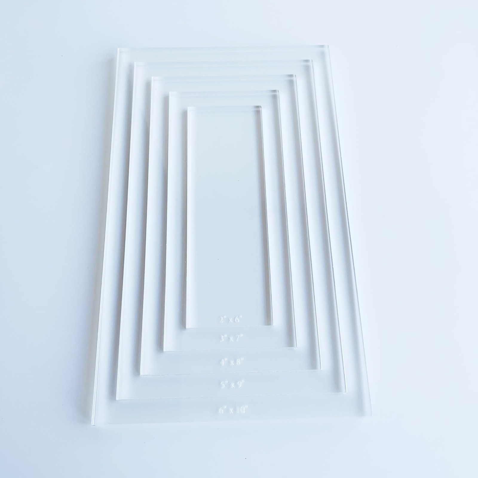 Rectangle Router Template Set, 1/4 inch Acrylic, 2×6 to 6×10 inches, Multiple…