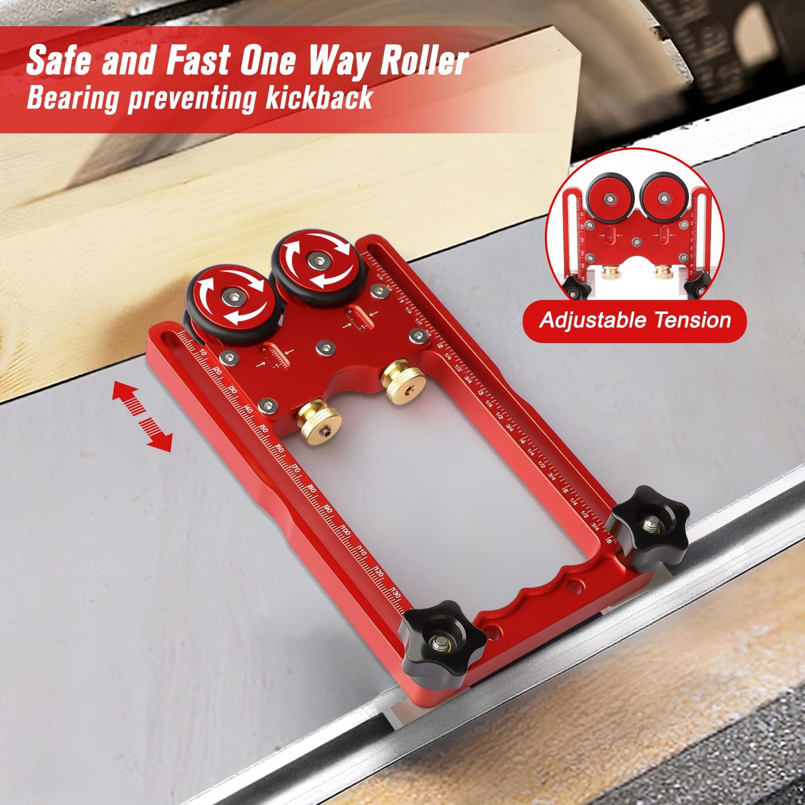 Feather Boards for Table Saws,Upgraded Thin Rip Jig Guide Feather Boards for …