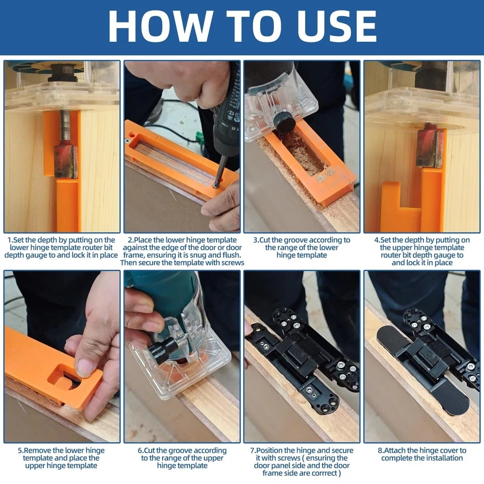 Hidden Hinge Template Invisible Hinge Router Guide Template for Hidden Door H…