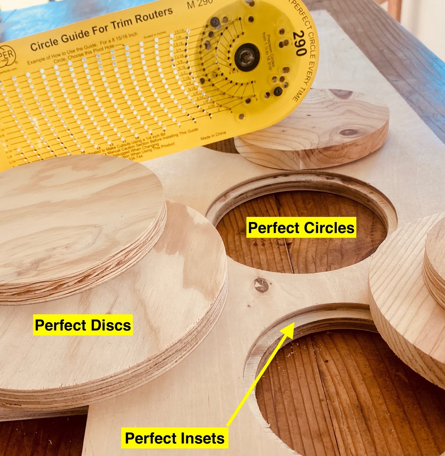 Jasper 290 Circle Cutter Router Jig – Router Circle Cutting Jig Cuts Perfect Cir