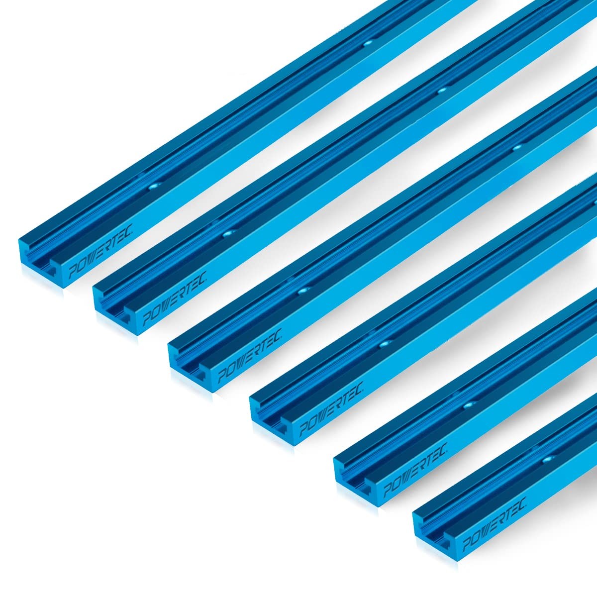 71158-P3, 6 Pack, 48 Inch Double-Cut Profile Universal T-Track with Predrille…
