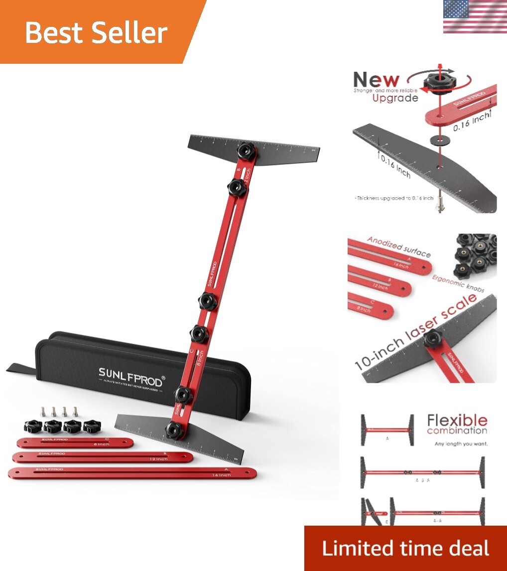 Adjustable Stair Tread Template Tool – Precision Measuring Jig for Woodworking