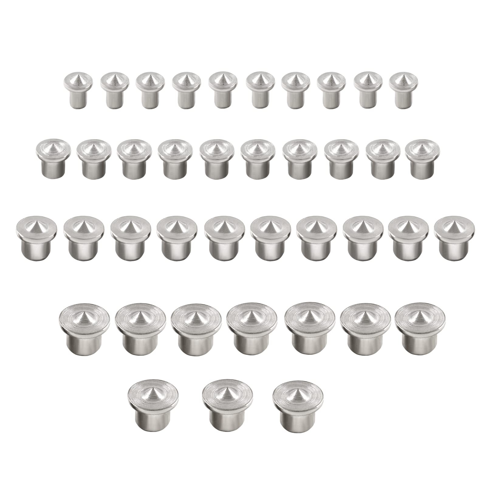 40PCS Dowel Center Transfer Plugs Set 1/4″Ã¢â‚¬â€œ1/2″ Woodworking Hole Marke…
