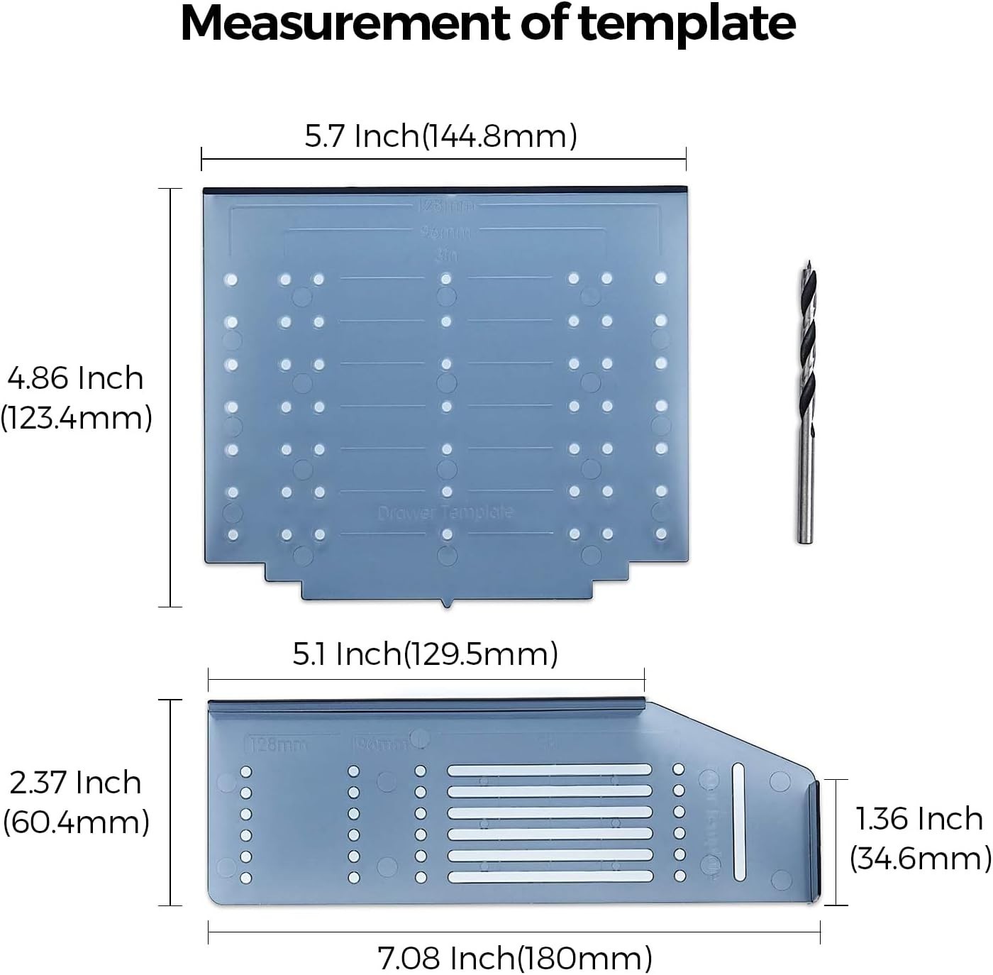 Durable Plastic Cabinet Hardware Template with Drilling Tool – Small & Efficient
