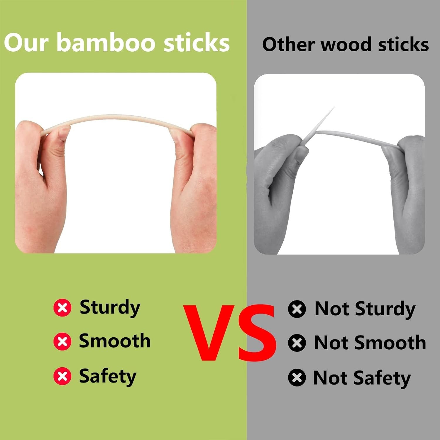 Eco-Friendly 25PCS Unfinished Bamboo Dowel Rods 1/4 x 12 – Perfect for Crafts